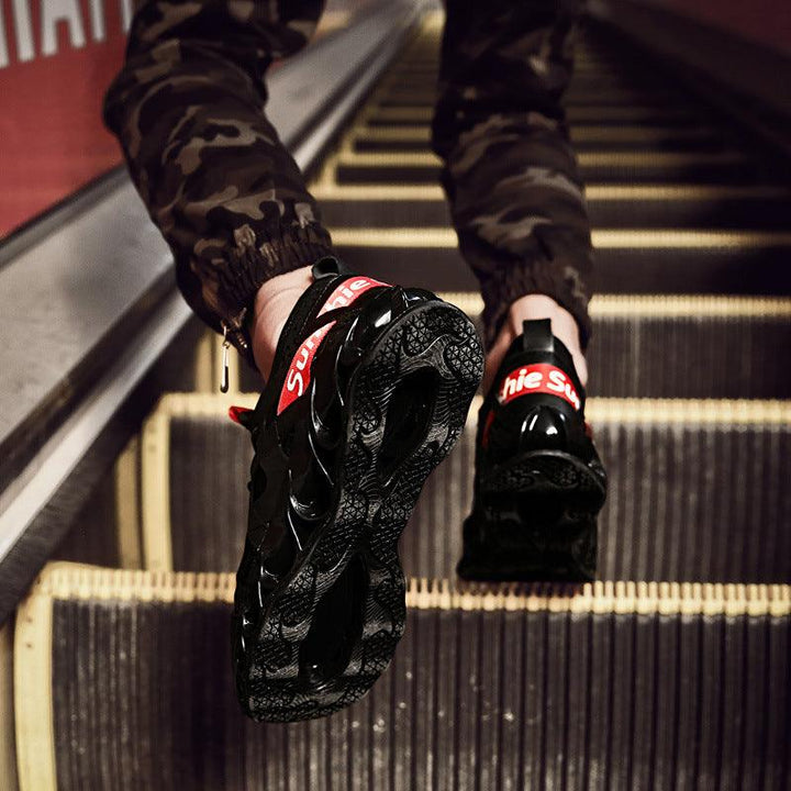 Men's Tide Plus Velvet Mesh Breathable Travel Running Shoes - Trendha