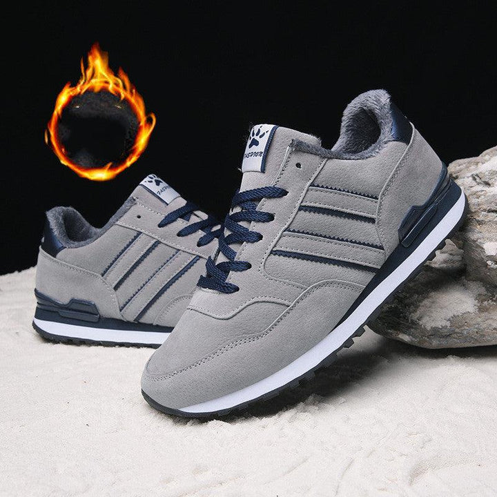 Men's Tide Plus Velvet Mesh Breathable Travel Running Shoes - Trendha