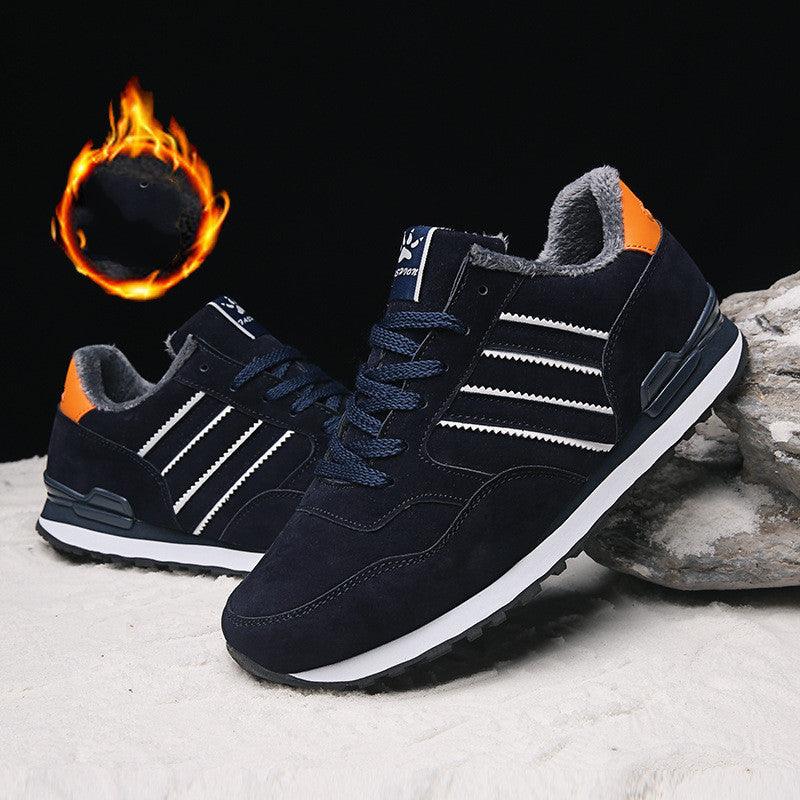 Men's Tide Plus Velvet Mesh Breathable Travel Running Shoes - Trendha