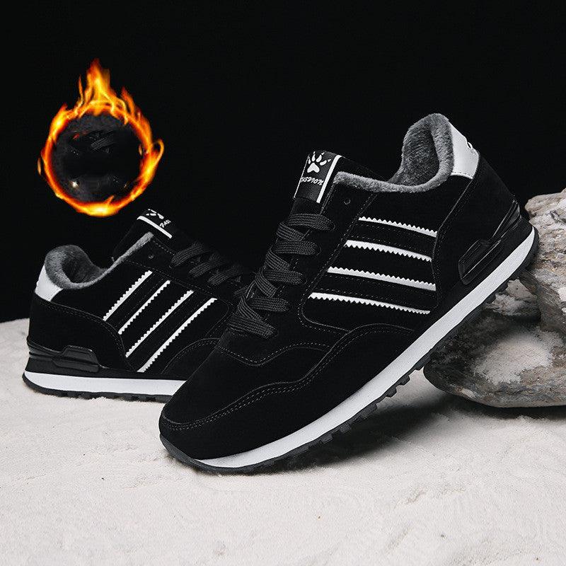 Men's Tide Plus Velvet Mesh Breathable Travel Running Shoes - Trendha