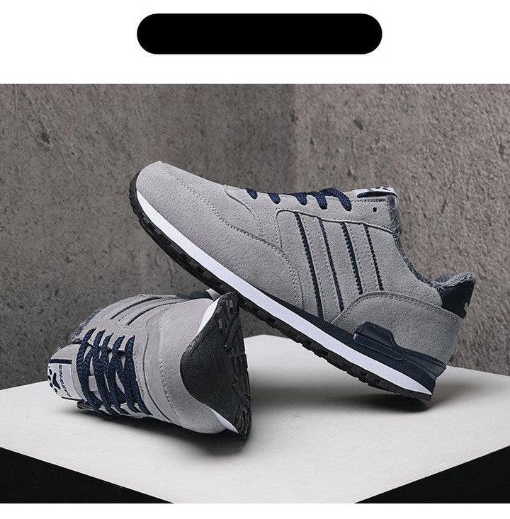 Men's Tide Plus Velvet Mesh Breathable Travel Running Shoes - Trendha