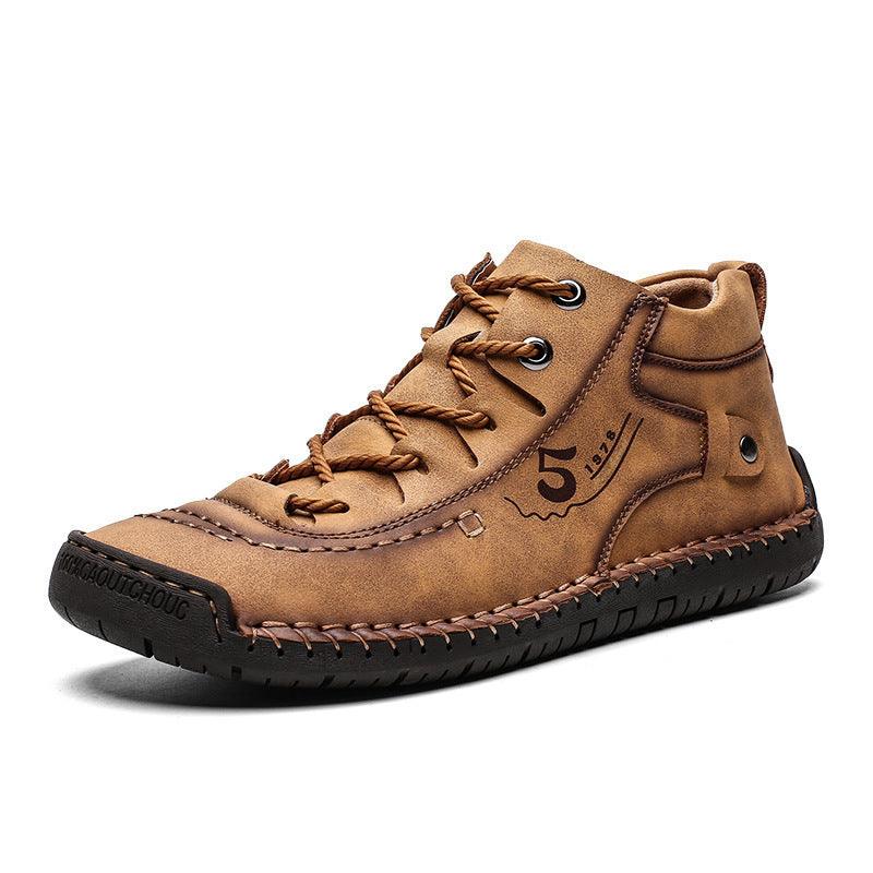 Casual Hand-Stitched Shoes Low-Top Tooling Shoes Martin Shoes - Trendha