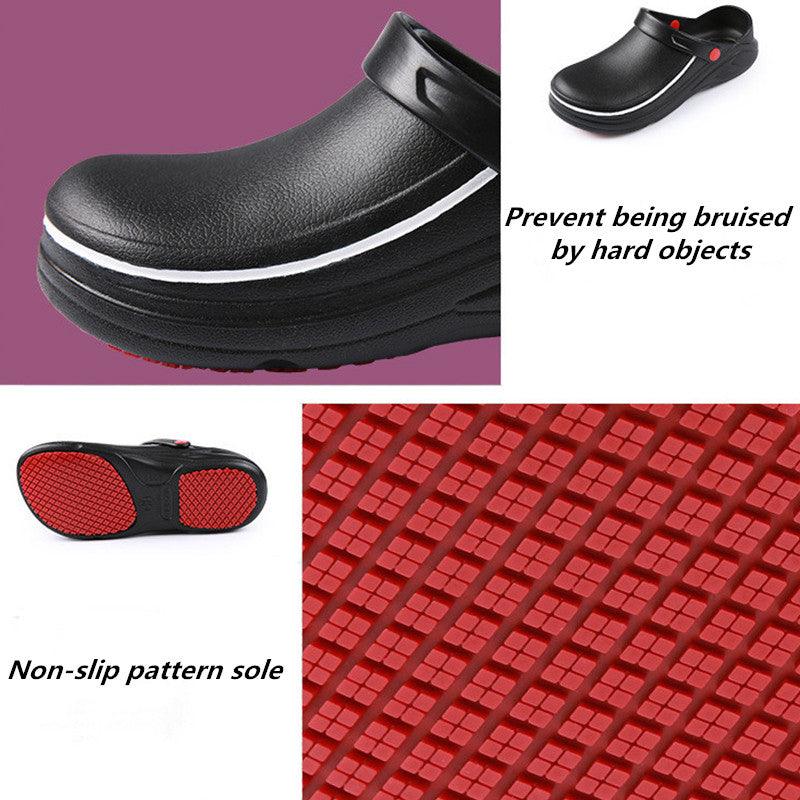 YEINSHAARS EVA Unisex Slippers Non-slip Waterproof Oil-proof Kitchen Work Cook Shoes for Chef Master Hotel Restaurant Slippers - Trendha