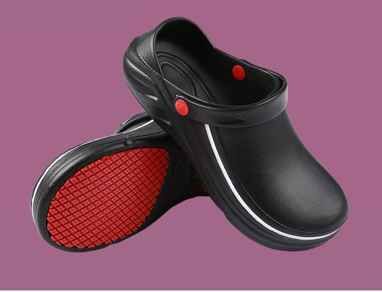 YEINSHAARS EVA Unisex Slippers Non-slip Waterproof Oil-proof Kitchen Work Cook Shoes for Chef Master Hotel Restaurant Slippers - Trendha