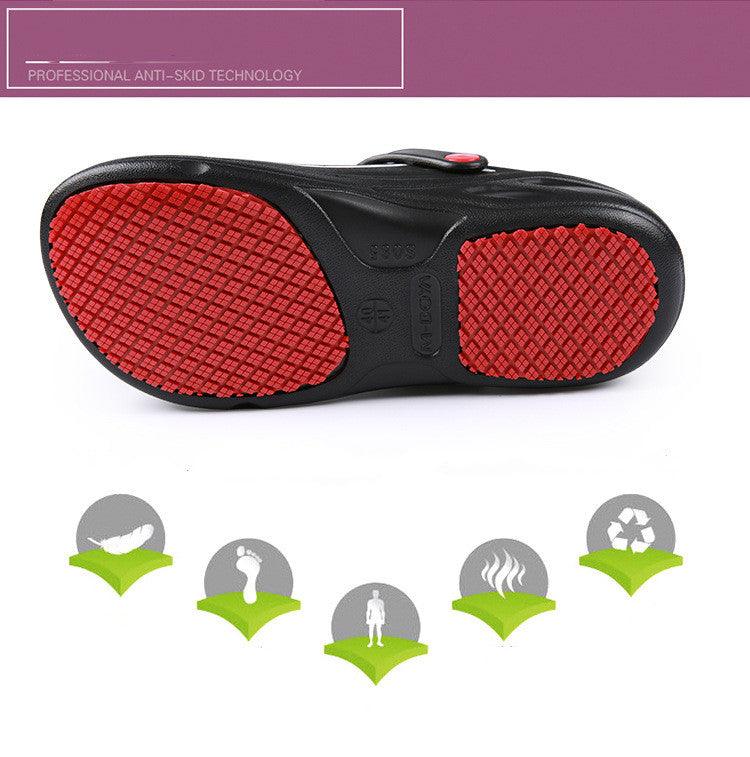YEINSHAARS EVA Unisex Slippers Non-slip Waterproof Oil-proof Kitchen Work Cook Shoes for Chef Master Hotel Restaurant Slippers - Trendha