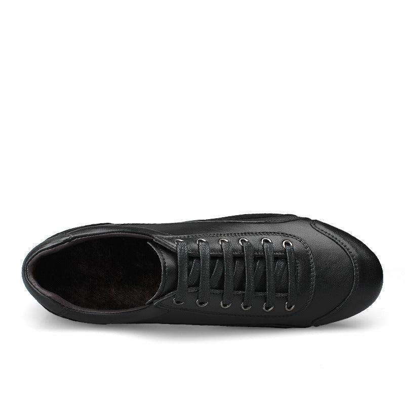 Cowhide Soft Sole Lightweight Business Casual Warm Leather Shoes - Trendha
