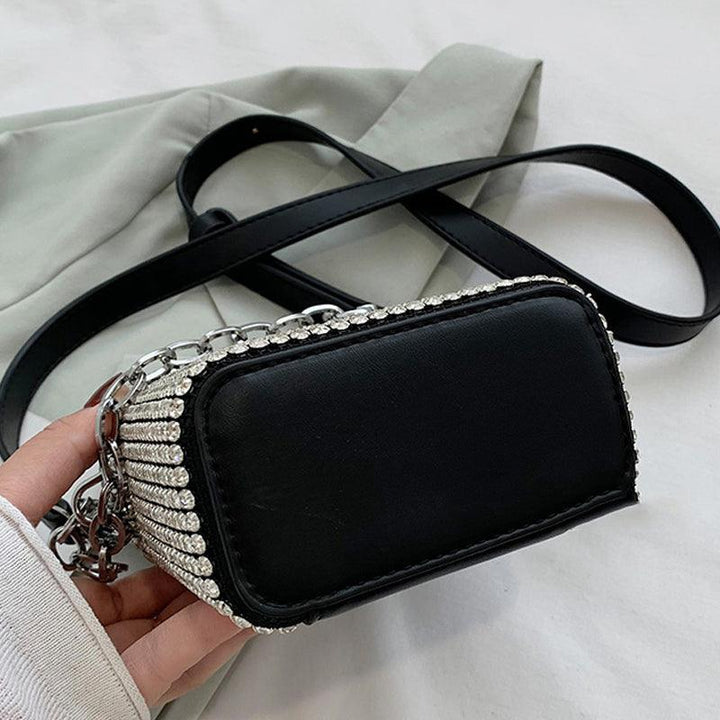 Personalized Rhinestone Shiny All-Match Messenger Bag - Trendha
