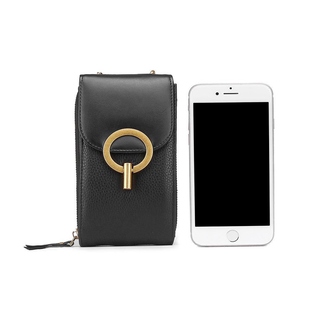 Mobile Phone Bag Vertical Female Chain Cross-Body Bag Real Cowhide - Trendha