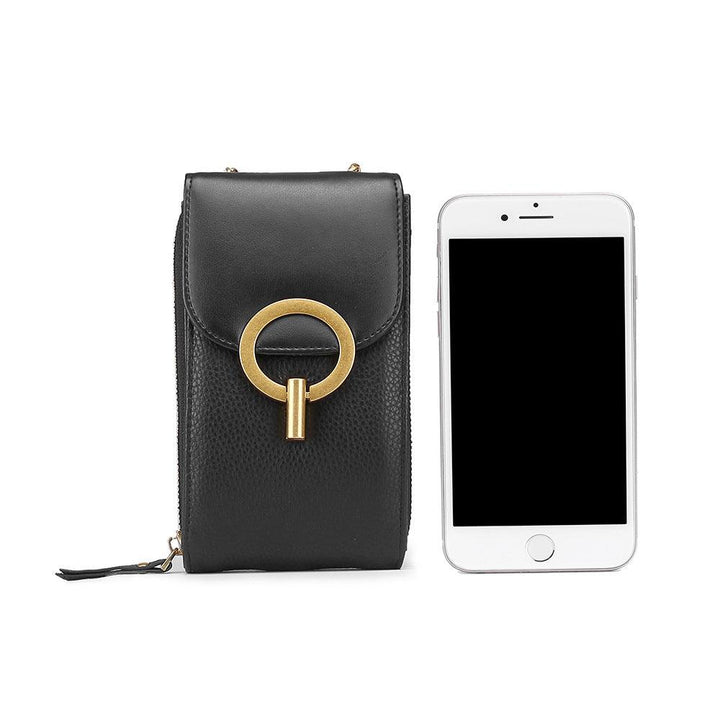 Mobile Phone Bag Vertical Female Chain Cross-Body Bag Real Cowhide - Trendha