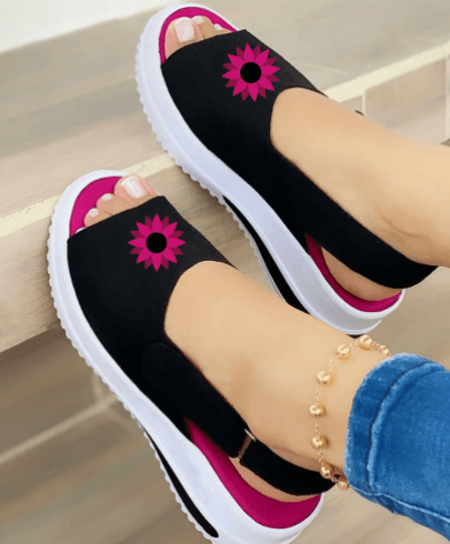 Fish-mouth Flat-heel Beach Low-top Women's Sandals - Trendha
