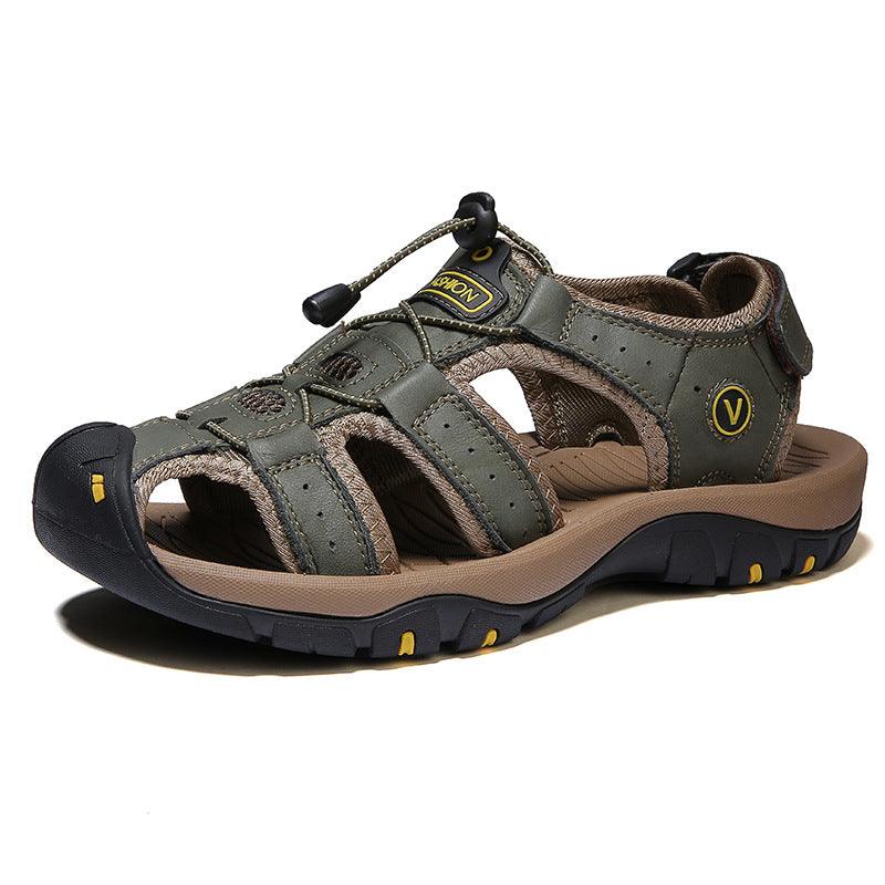 Baotou Anti-Collision Breathable Casual Leather Sandals - Trendha