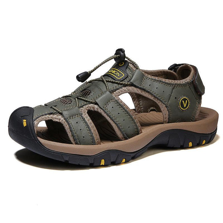 Baotou Anti-Collision Breathable Casual Leather Sandals - Trendha