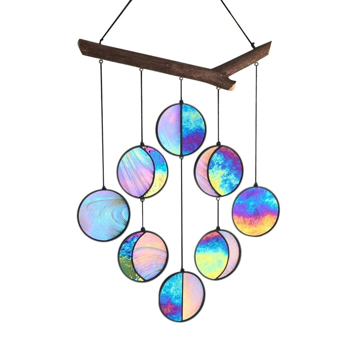 Hanging Ornaments Garland-Decor Mirror Art-Rainbow-Moon-Phase Boho Home Chic - Trendha