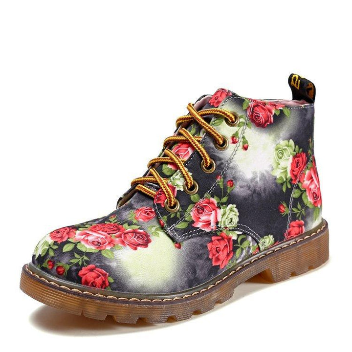 Martin Boots Female British Style Spring and Autumn Students Korean Style Short Tube - Trendha