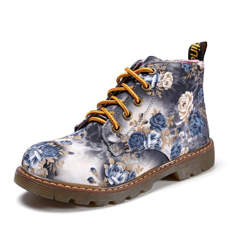 Martin Boots Female British Style Spring and Autumn Students Korean Style Short Tube - Trendha