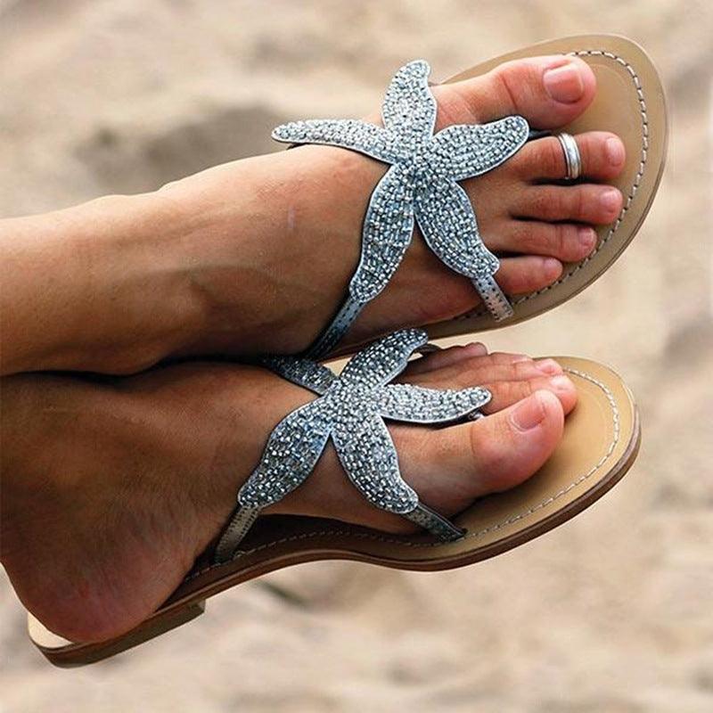 Cross-Border Foreign Trade Large Size Women'S Sandals, Women'S Summer Flip Flops, Starfish Shoes, Women'S Flat Bottom Casual Fashion Women'S Shoes - Trendha