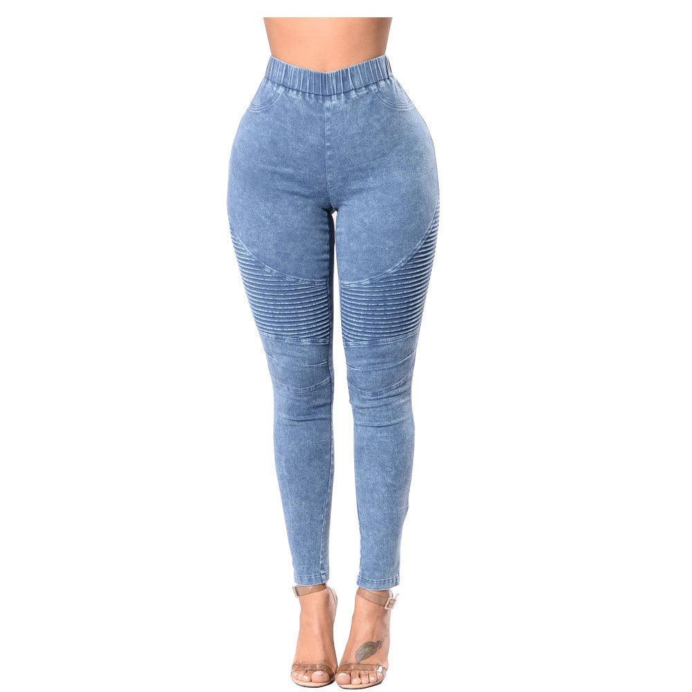 Creased Women'S High-Waisted Butt-Lifting Women'S Jeans - Trendha
