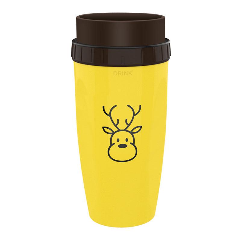 No Cover Twist Cup Travel Portable Cup Double Insulation Tumbler Straw Sippy Water Bottles Portable For Children Adults - Trendha