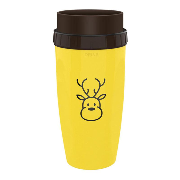 No Cover Twist Cup Travel Portable Cup Double Insulation Tumbler Straw Sippy Water Bottles Portable For Children Adults - Trendha