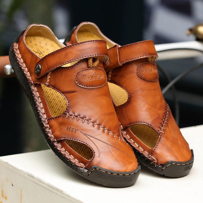 Genuine Leather Roman Summer Sandals For Men - Trendha