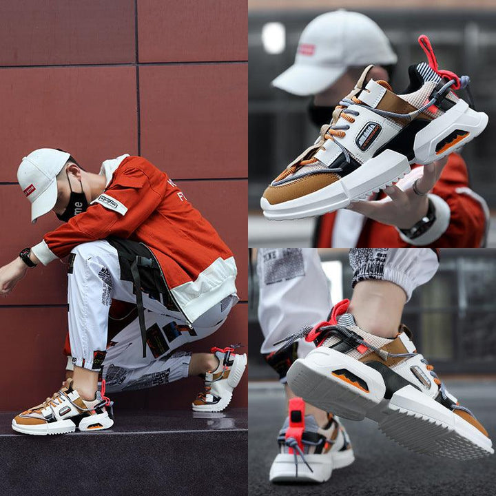 Retro Casual Shoes Fashion Trend Sports Shoes Light, Comfortable And Breathable Men's Shoes - Trendha