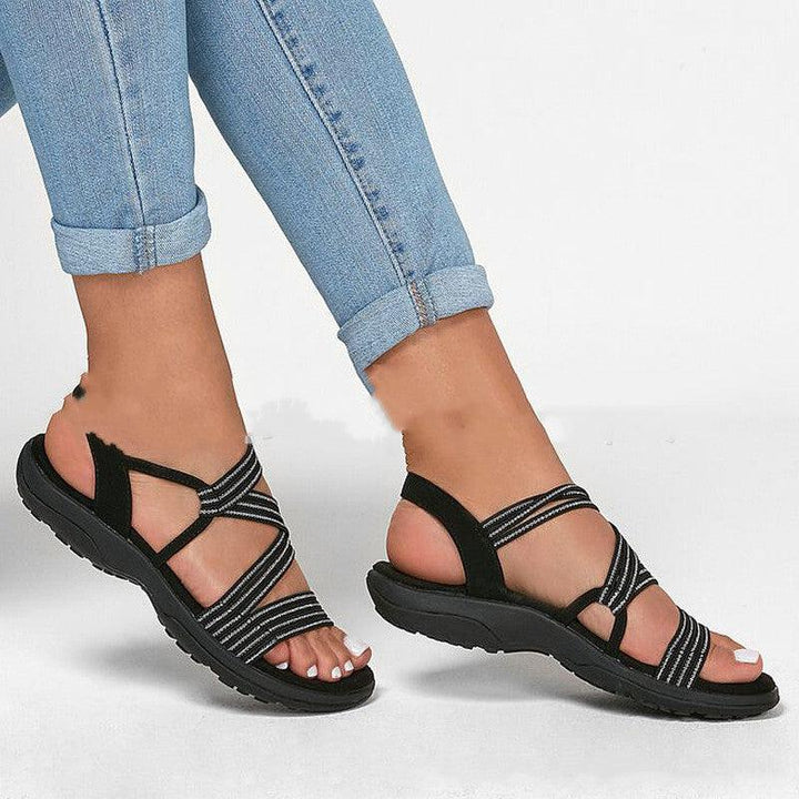Large Size Sandals Women Summer New Style Flat Casual Comfortable Beach Shoes - Trendha