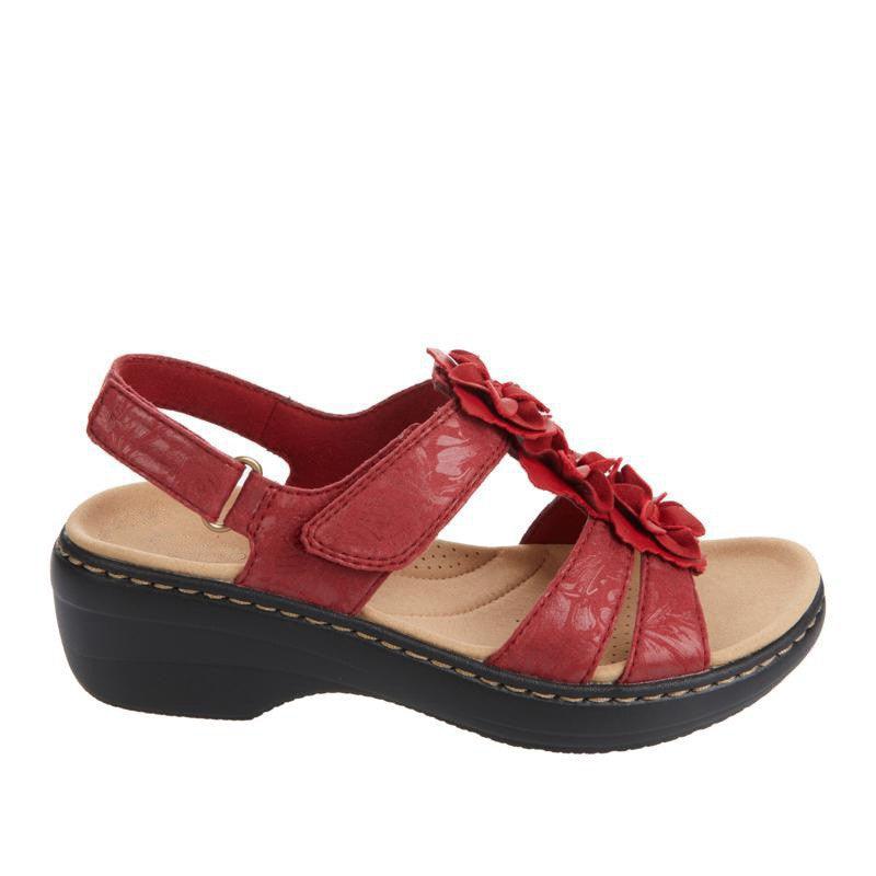 Hollow Wedge With Fish Mouth Flowers Casual Sandals - Trendha