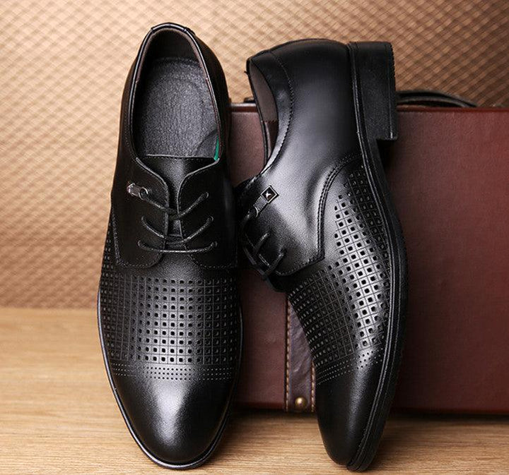 Casual Breathable Men's Hole Shoes Black - Trendha