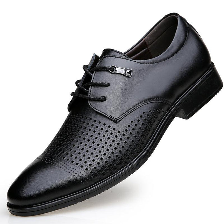 Casual Breathable Men's Hole Shoes Black - Trendha