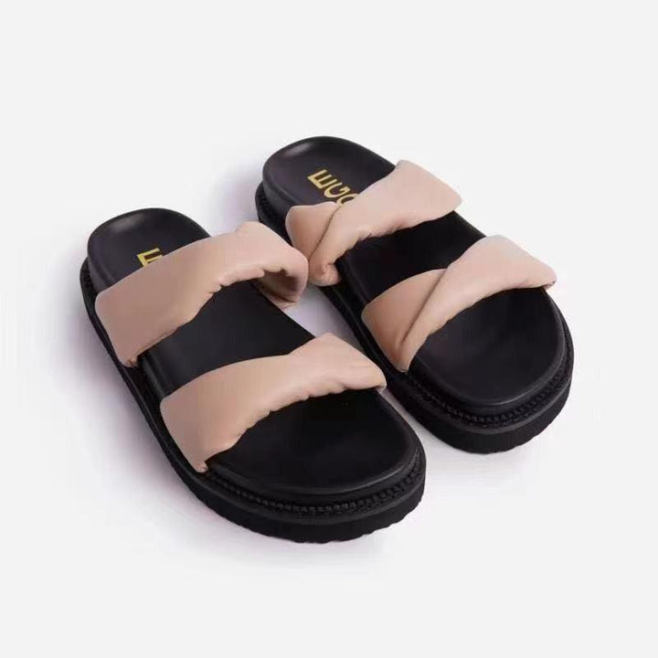 Two Flat Sandals And Slippers With Platform - Trendha