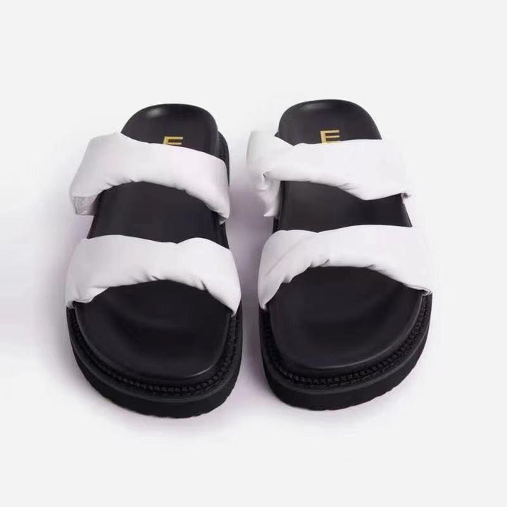 Two Flat Sandals And Slippers With Platform - Trendha