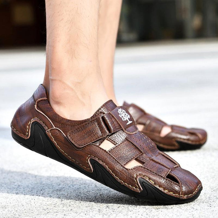 Men's Genuine Leather Sandals - Trendha