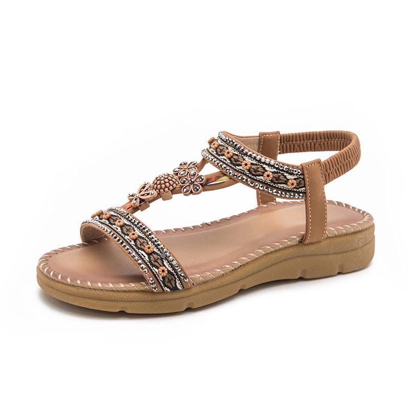 Women's Fashion Large Size Flat Toe Sandals - Trendha