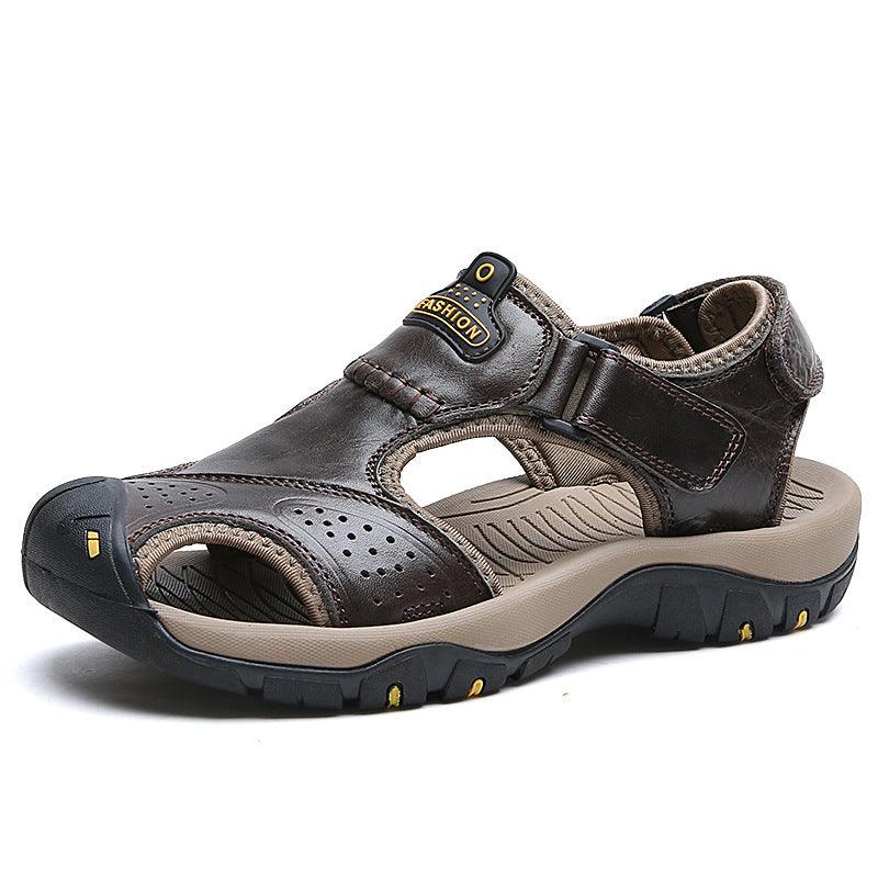 Baotou Anti-Collision Breathable Casual Leather Sandals - Trendha