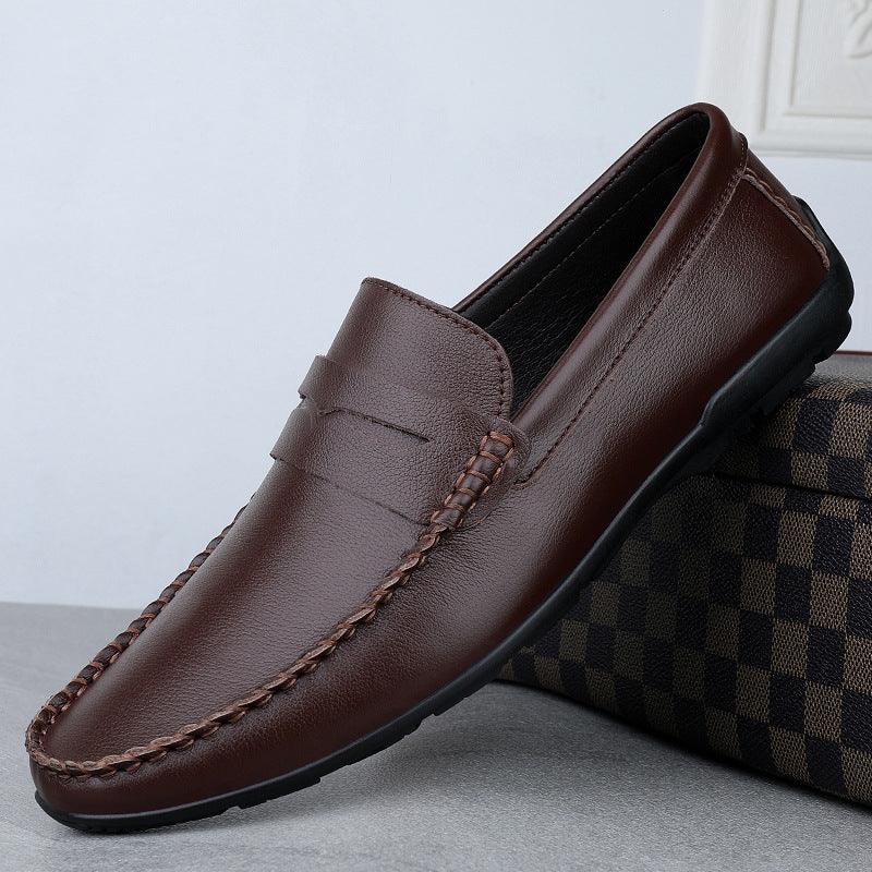 Peas Shoes Men's Wholesale British Driving Toe Layer Cowhide Pedal - Trendha