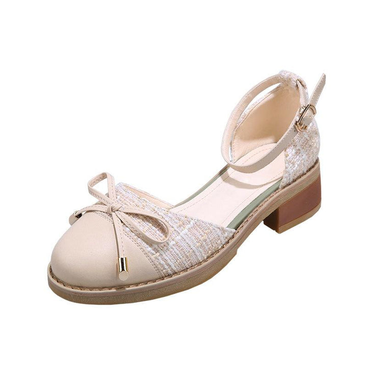 Shallow Mouth Hollow Single Shoes Women Korean All-match Sandals - Trendha