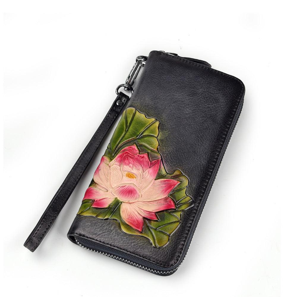 Retro wallet long zipper simple - Trendha