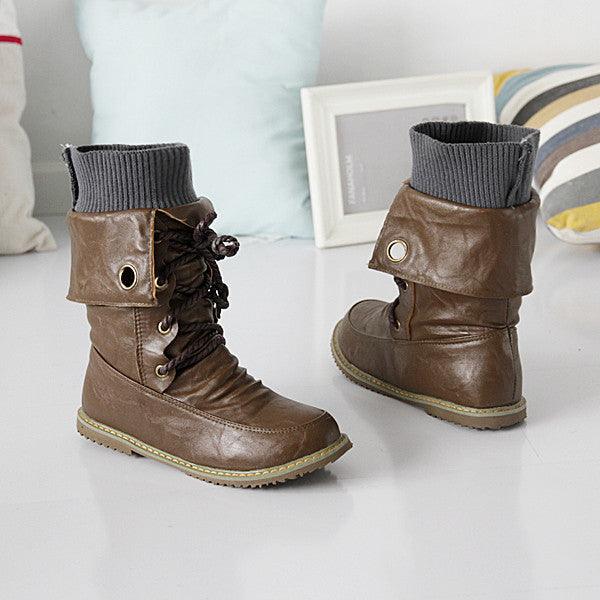 Soft leather motorcycle booties - Trendha