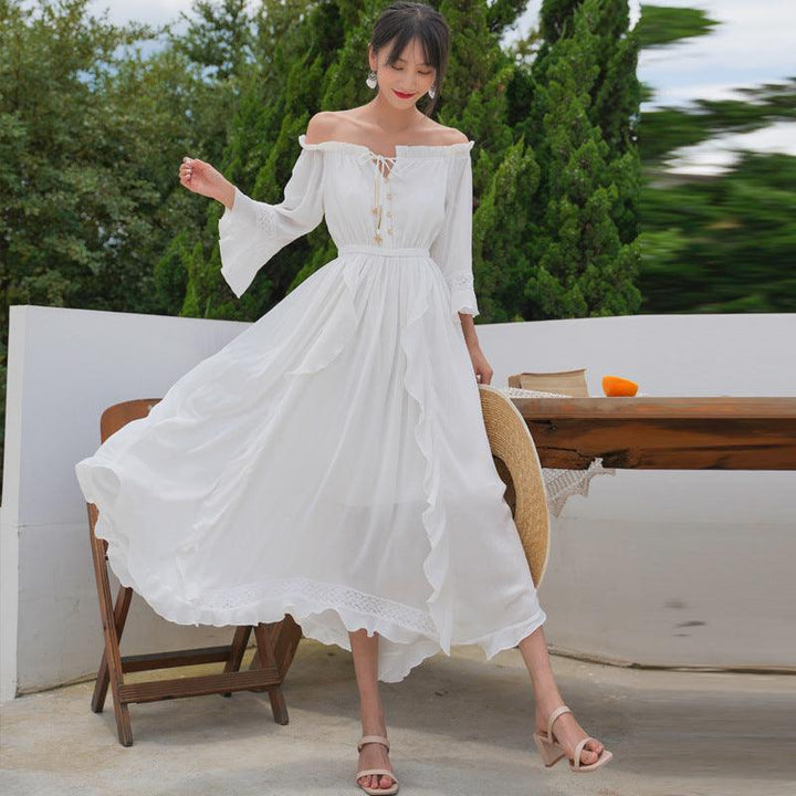 Ladies Bohemian Long Skirt Beach Dress - Trendha