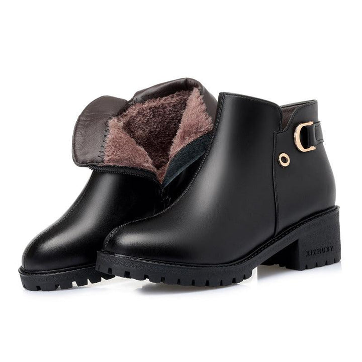 Mid-heel ladies cotton shoes - Trendha