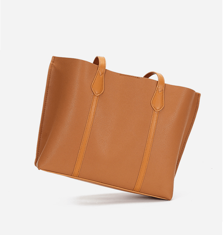 Large capacity cowhide shoulder bag - Trendha