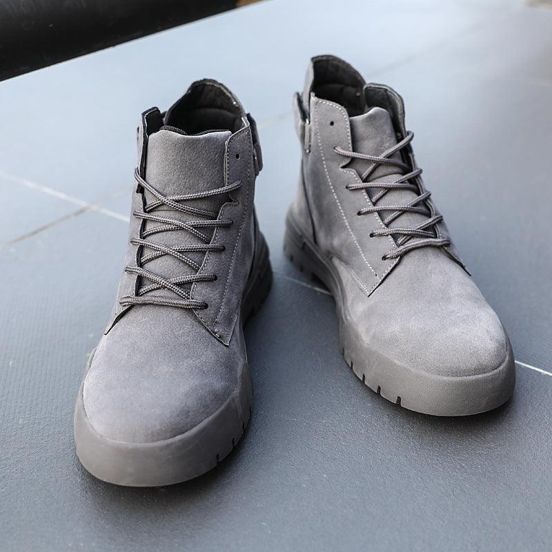 Men's solid color Martin boots - Trendha