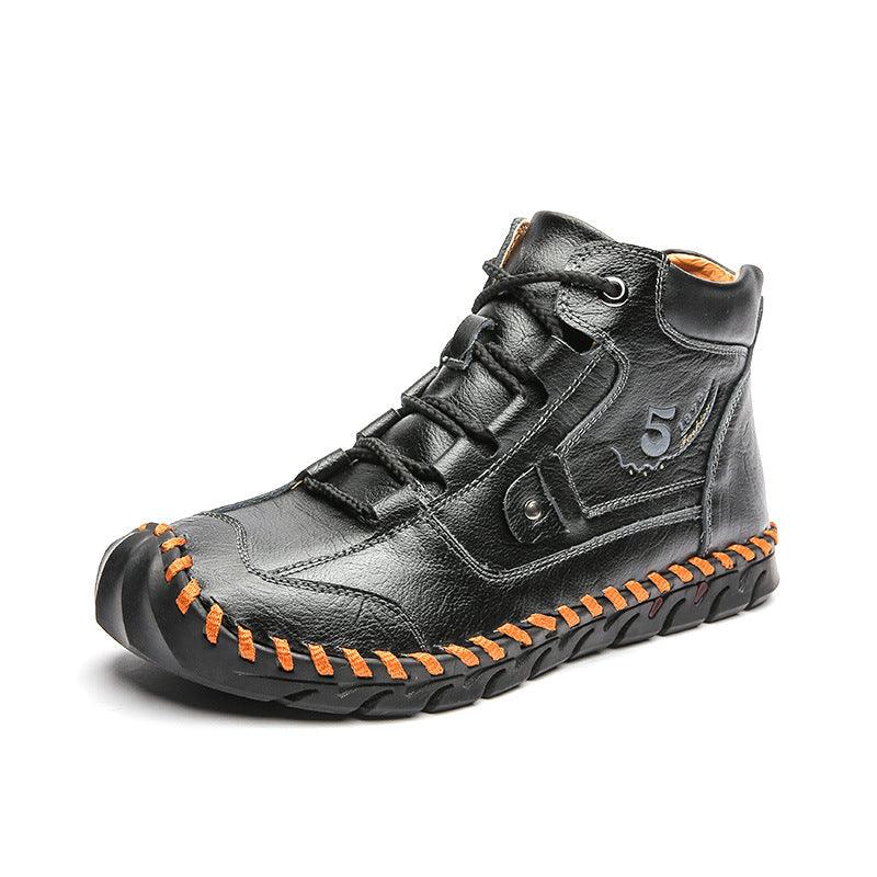 Leather shoes plus size Martin boots - Trendha