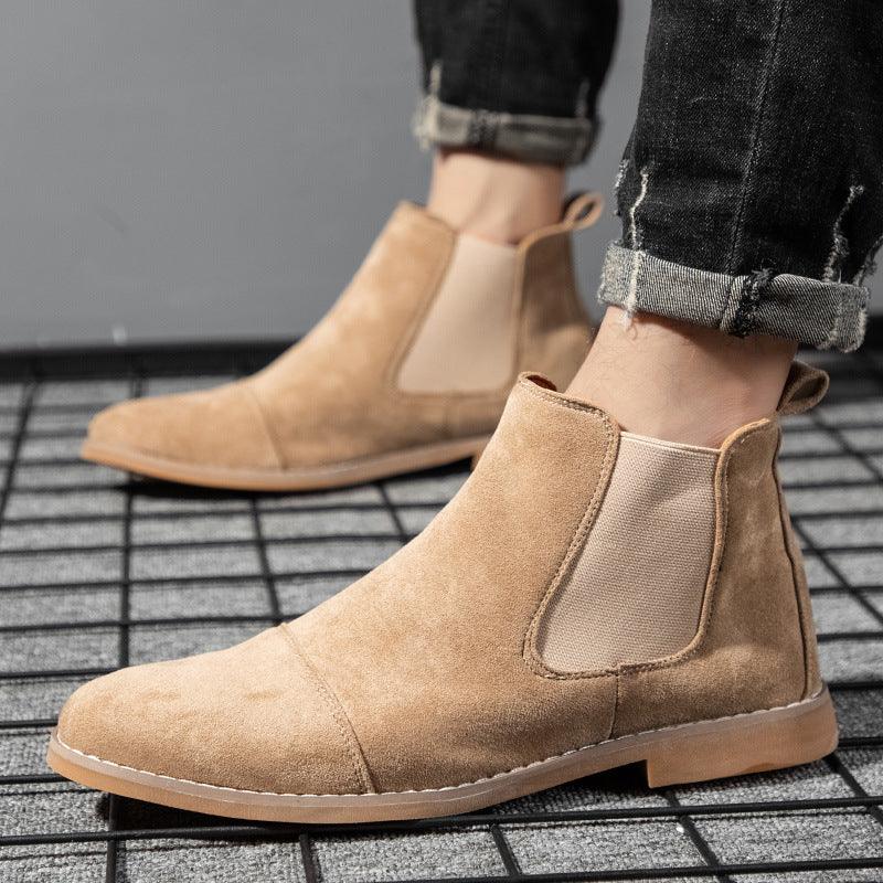 High-top casual plus size men's shoes Martin boots - Trendha