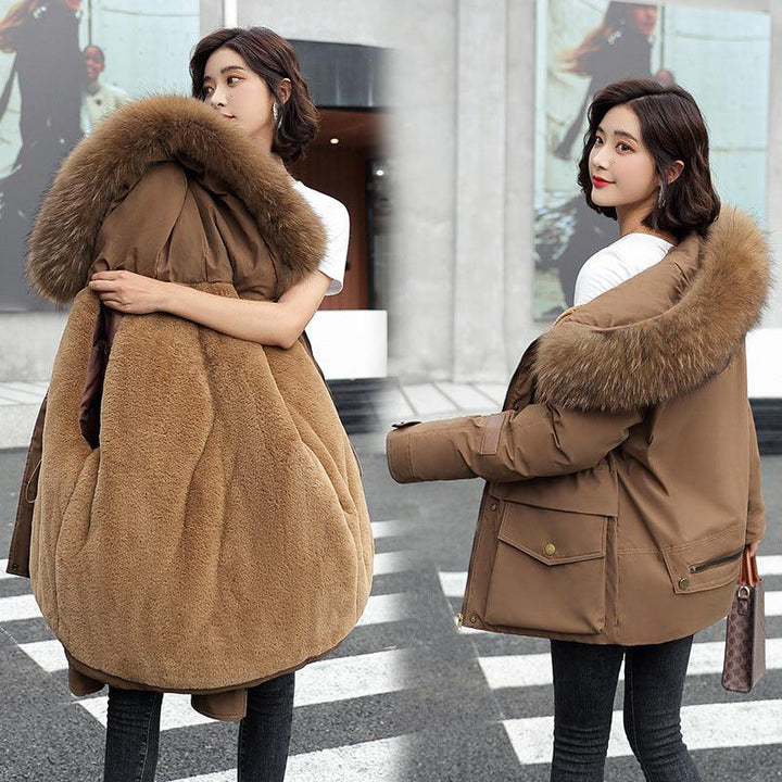 Tooling To Overcome The Thicker Loose Plus Size Women's Cotton-padded Jacket - Trendha
