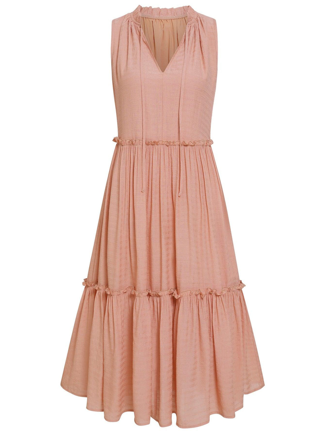 Casual V-neck Sleeveless Fresh Summer Loose Dress For Women - Trendha