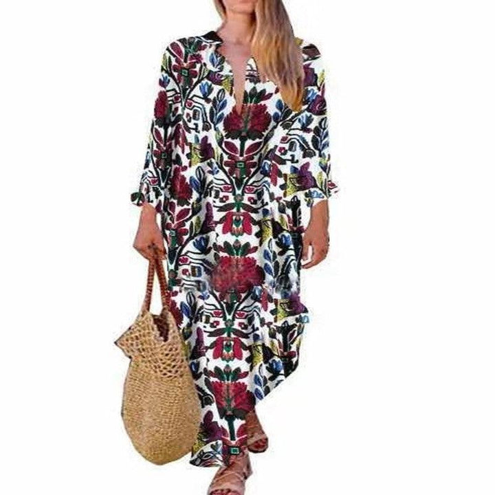European and American printed dress women - Trendha