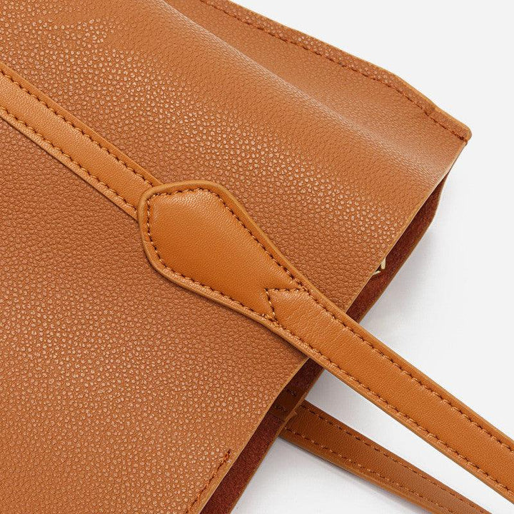Large capacity cowhide shoulder bag - Trendha