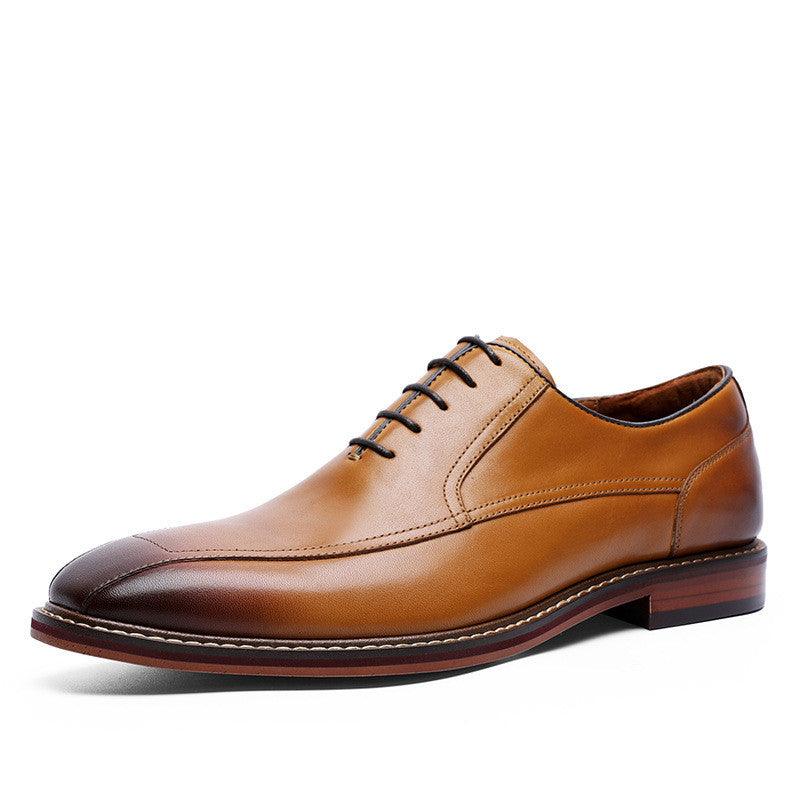 Men's Top Layer Leather Retro Trendy Shoes - Trendha