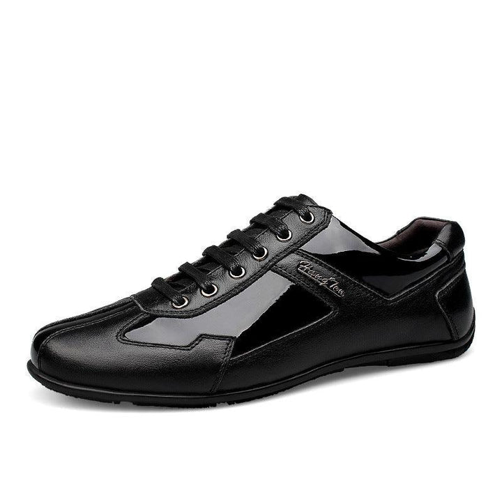 Men's first layer leather Korean shoes - Trendha